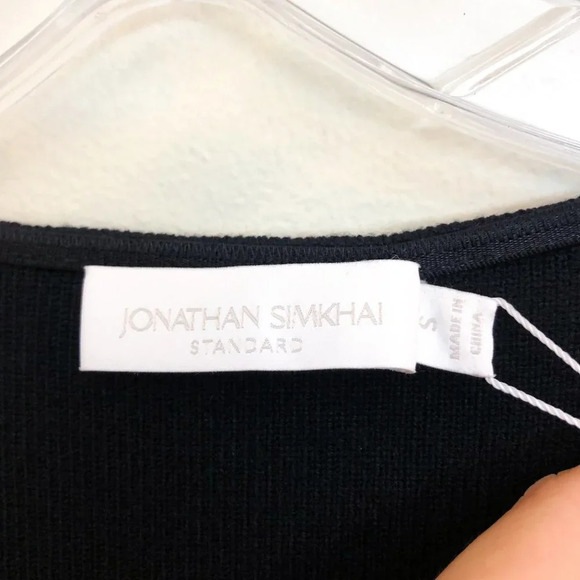 Jonathan Simkhai Standard Pia Bustier Underwire Zip Front Black Mini Dress S NWT - Picture 7 of 10